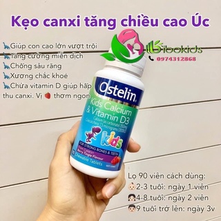 Viên nhai bổ sung canxi ostelin cho bé từ 2 tuổi