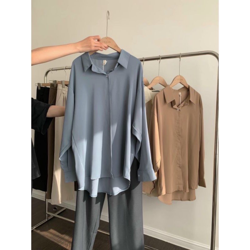 ÁO SƠ MI NỮ FREESIZE - PHOM RỘNG BIGSIZE - VẢI ĐẸP RẤT THỜI TRANG | BigBuy360 - bigbuy360.vn