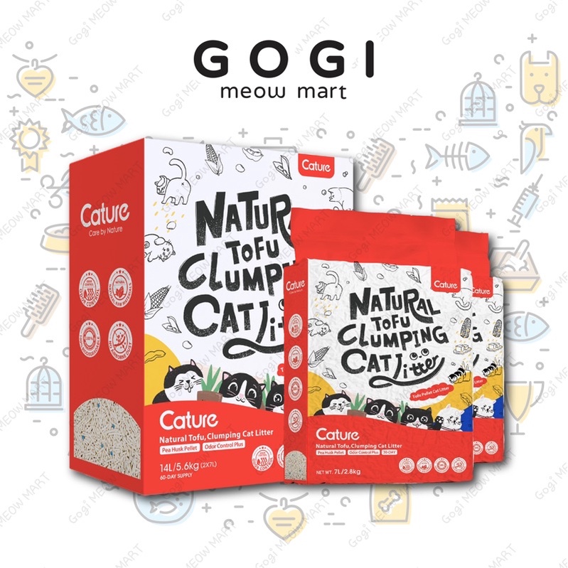 Cát đậu nành Cature Natural 7L  cho mèo - Chăm sóc vệ sinh thú cưng Gogi Meow Mart