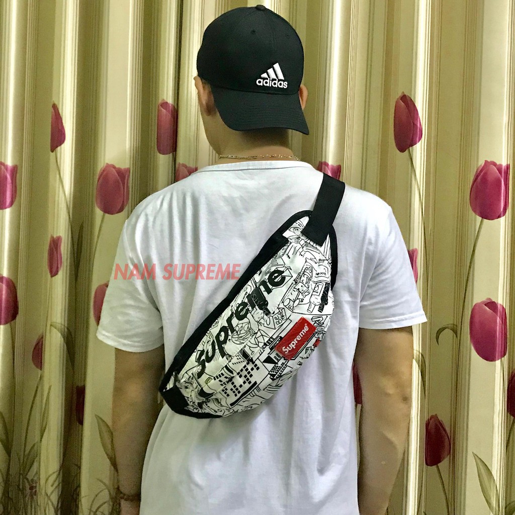 ⚡️ (Ảnh thật) Túi đeo chéo Supreme Trắng | HOT | BigBuy360 - bigbuy360.vn