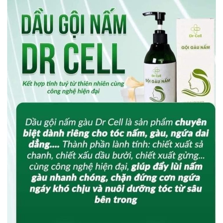 Dầu Gội Nấm Gàu DrCell,Loại Bỏ Vảy Nấm Gây Ngứa,Hỗ Trợ Trị Gàu,Nuôi Dưỡng Tóc Từ Sâu Bên Trong