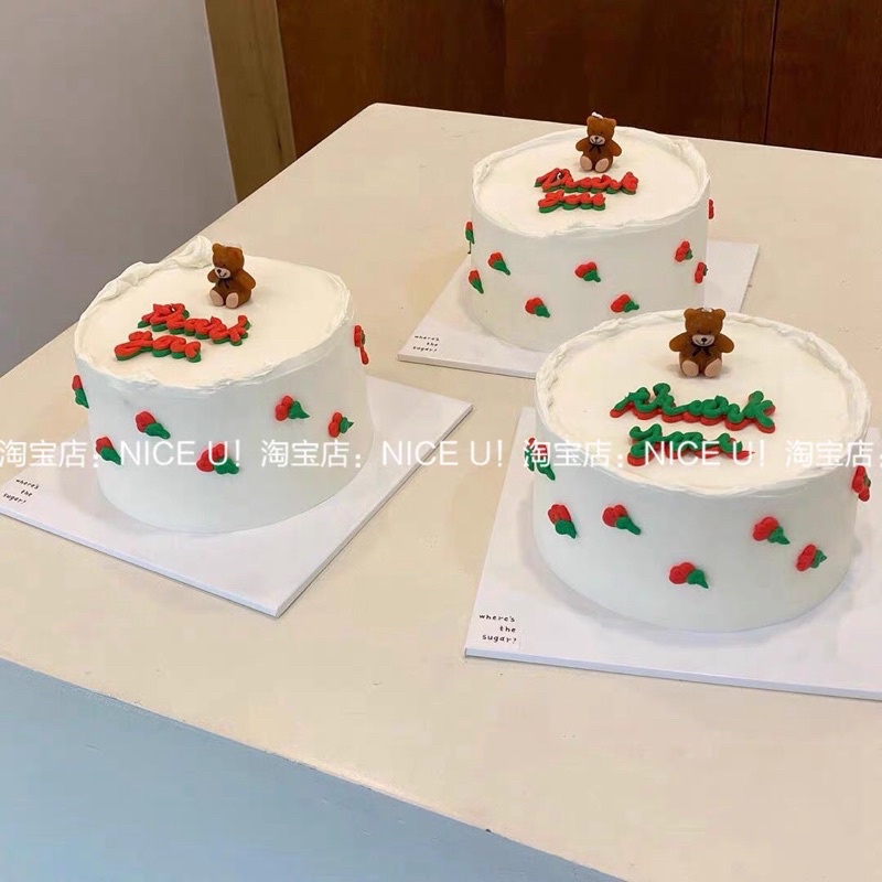 Nến sinh nhật hình chú gấu teddy phong cách Hàn Quốc
