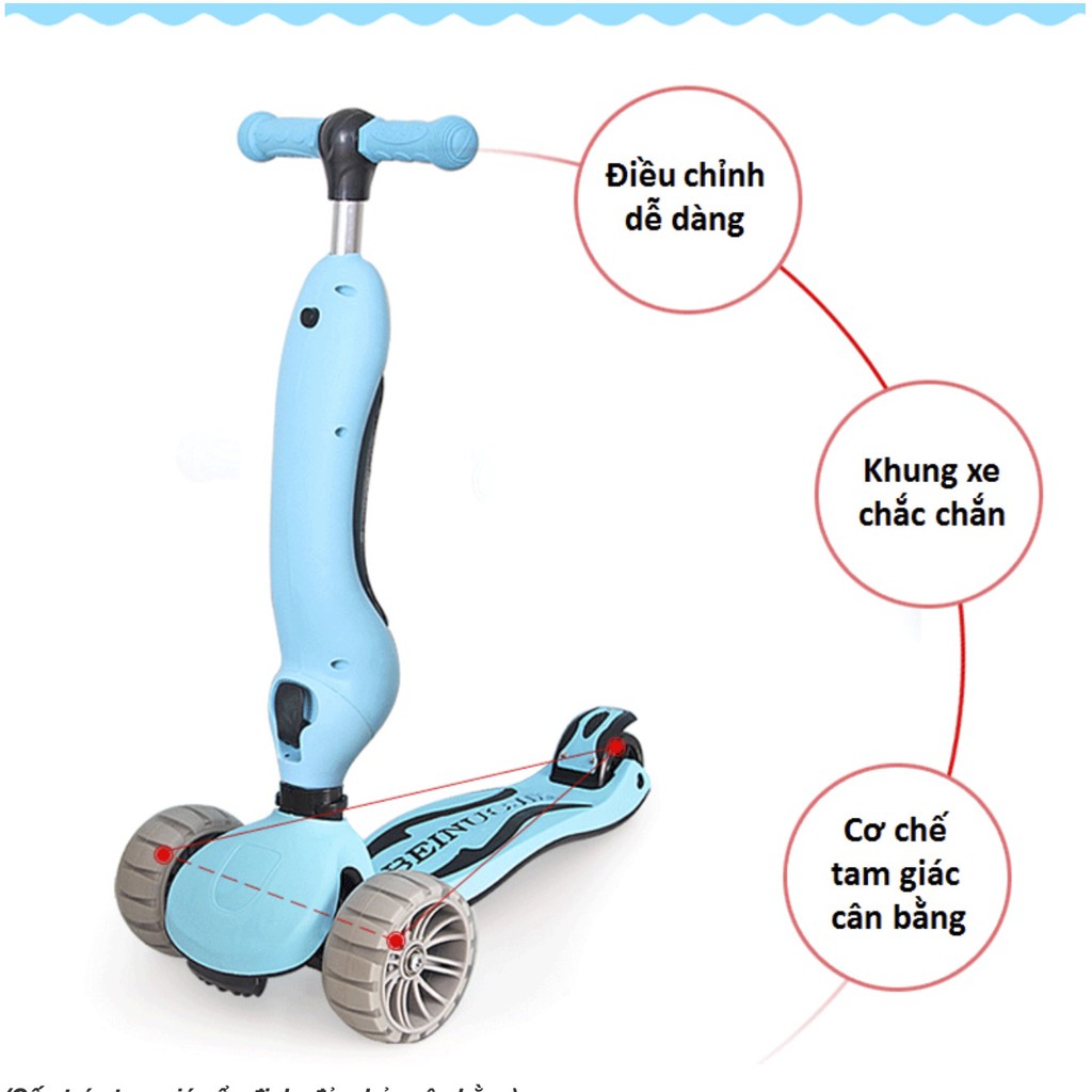 Xe trượt scooter 2in1 Triple One Way cho bé yêu vận động