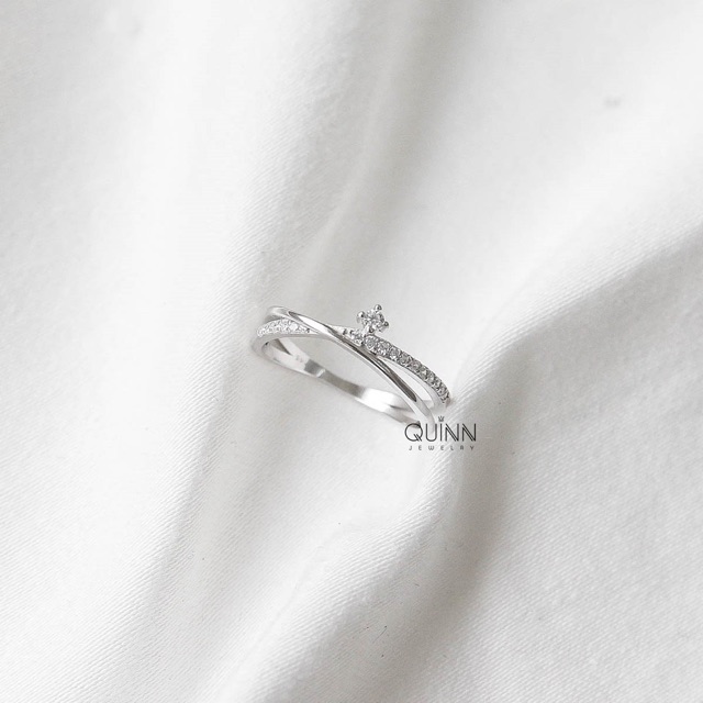 Nhẫn Galaxy, nhẫn bạc nữ đính đá sang chảnh tinh tế Quinn Jewelry