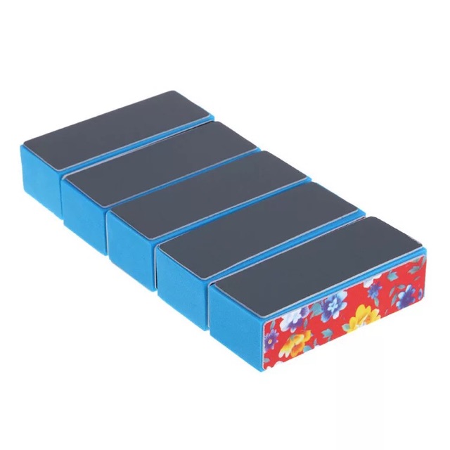 Cục chà nhám hoa 4 mặt dùng vệ sinh xử lý móng