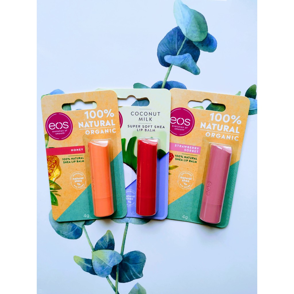 (Hàng Đức) ♥ SON DƯỠNG MÔI EOS 100% hữu cơ organic ♥