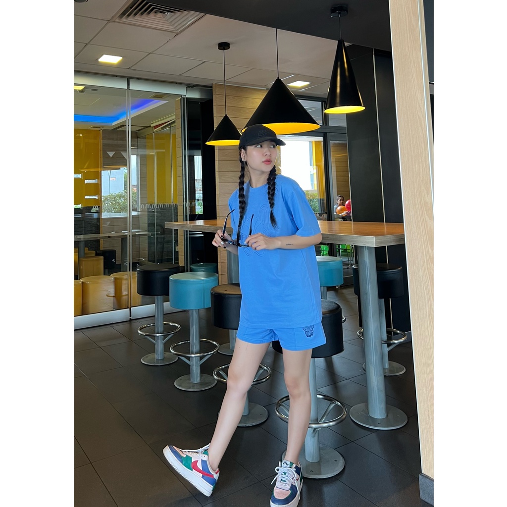 (HÀNG XUẤT XỊN) Áo thun tay dài thêu hình Sweater Lifework Long sleeve T-shirt Blue Full tem-tag, Size S M L Có quần sho