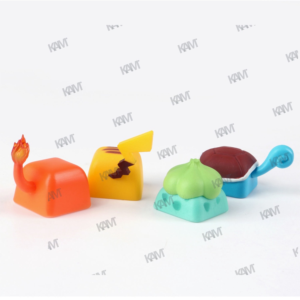 Kam Pokemon Metal Keycaps Pikachu Anime Cartoon Backlight Bàn phím cơ dễ thương Elf Keycaps Handmade Keycaps Handmade Keycaps cho ESC kaih Cherry Mx Artisan Keycaps