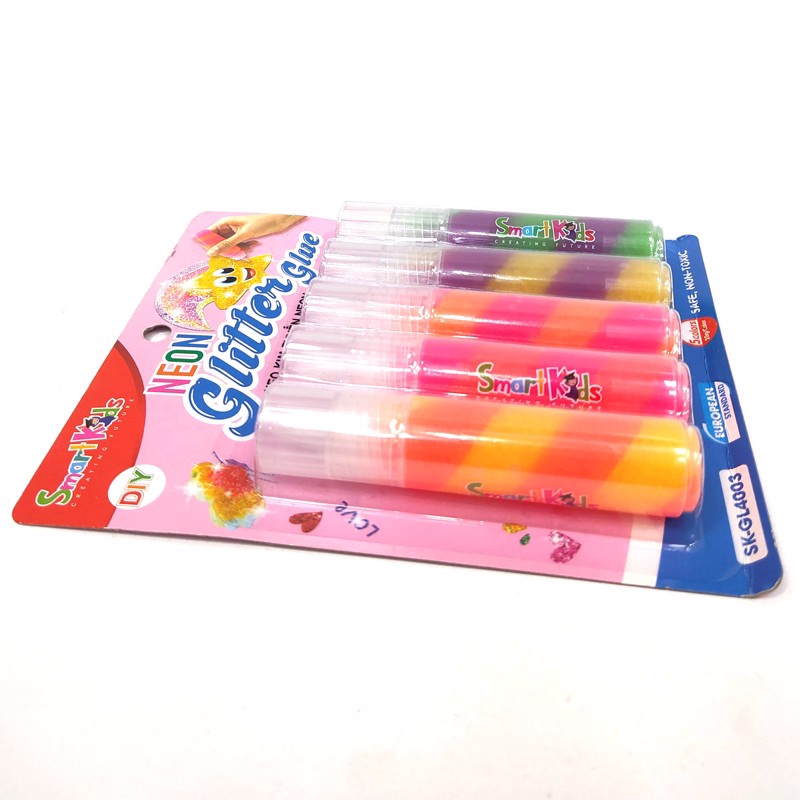 Vĩ 5 Màu Keo Kim Tuyến Neon Smartkids - SK-GL4003 - 8935276423074