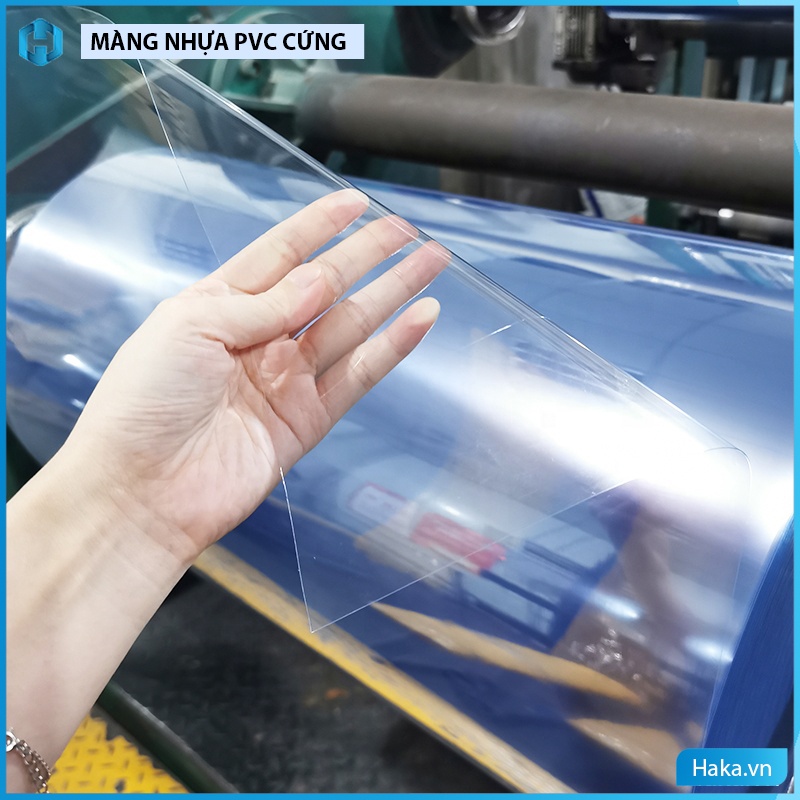 Màng nhựa PVC cứng HAKA định hình cao cấp trong suốt bền đẹp loại 1, độ dày 0.3mm và 0.4mm