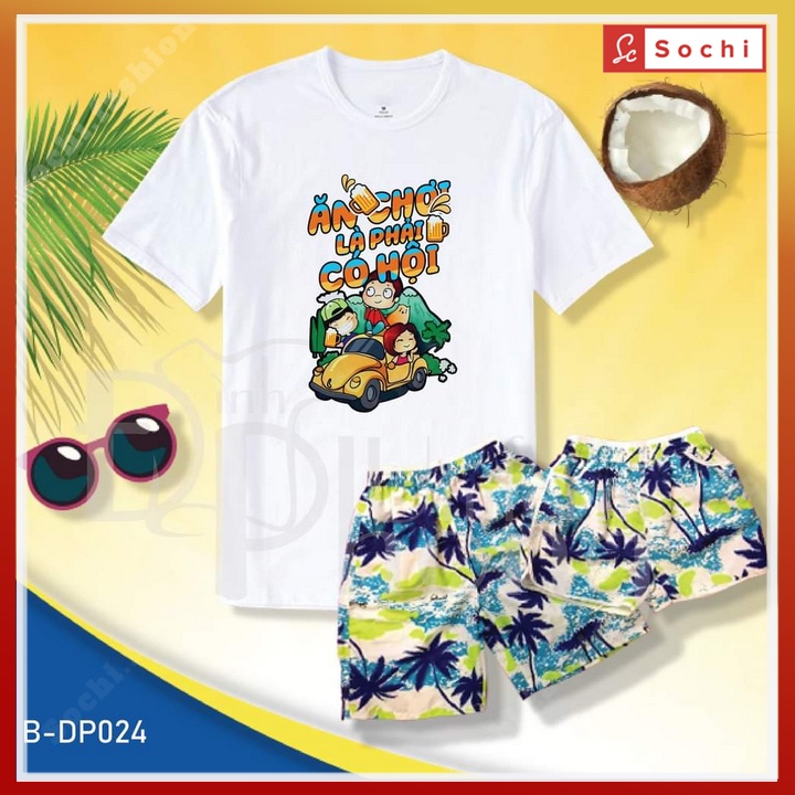 Áo nhóm, áo thun đồng phục đi biển, đi chơi, áo thun gia đình chất cotton dễ thương mã BSTDP05
