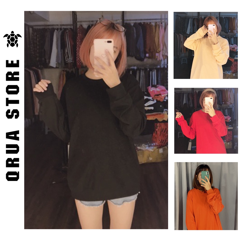 Áo sweatshirt da cá size ghi phần ghi chú