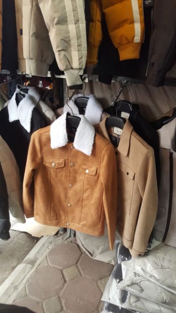 [mua 2 giảm 5%]Áo da lộn nam cổ lông tháo rời. Ảnh thật | BigBuy360 - bigbuy360.vn