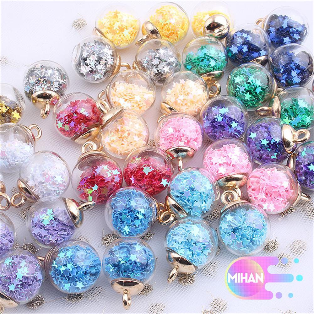 Set 20 Hạt Thủy Tinh Trong Suốt 16mm 16mm Dùng Làm Trang Sức