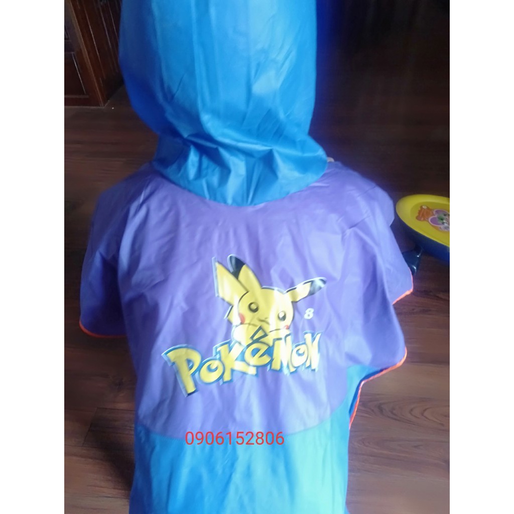 [FREE SHIP ]ÁO MƯA CHOÀNG TRẺ EM POKEMON CHÚC SEN. HÀNG SẴN +GIÁ SỈ +LOẠI ĐẸP