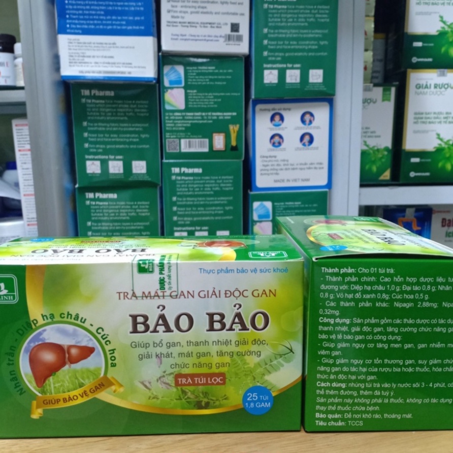 Trà túi lọc Bảo Bảo thanh nhiệt giải độc, mát gan - hộp 25 túi