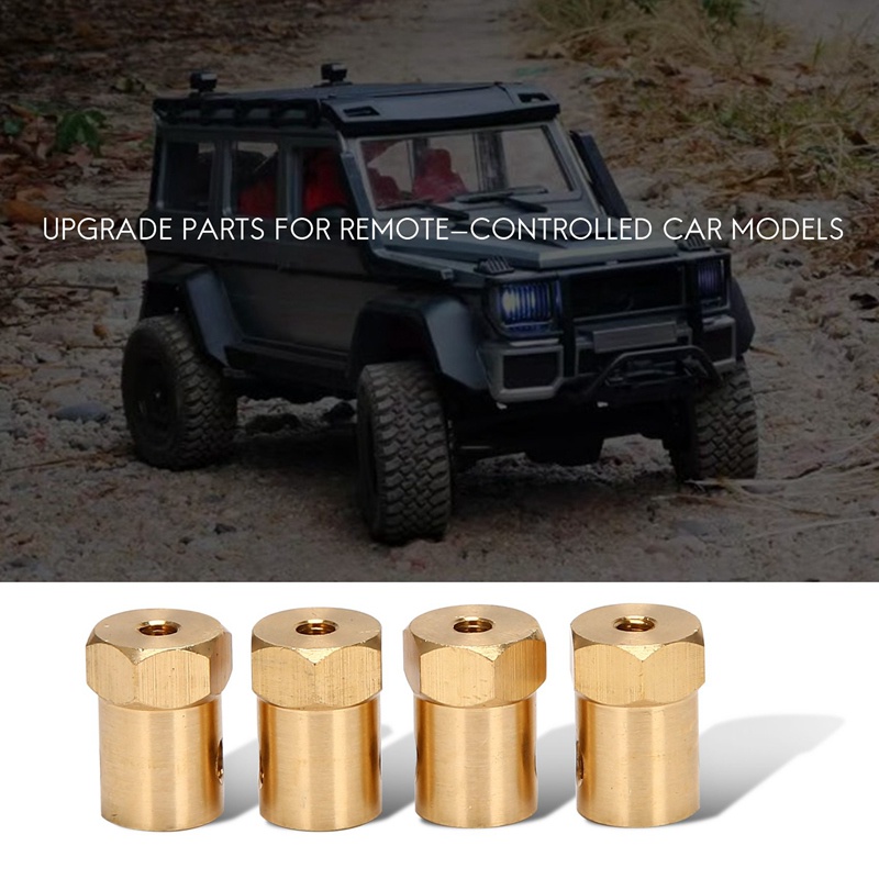 Bộ 4 Đầu Nối Trục Bánh Xe 5mm Sang 12mm Cho WPL B14 B16 B24 B36 C14 C24 MN D90 D91 RC