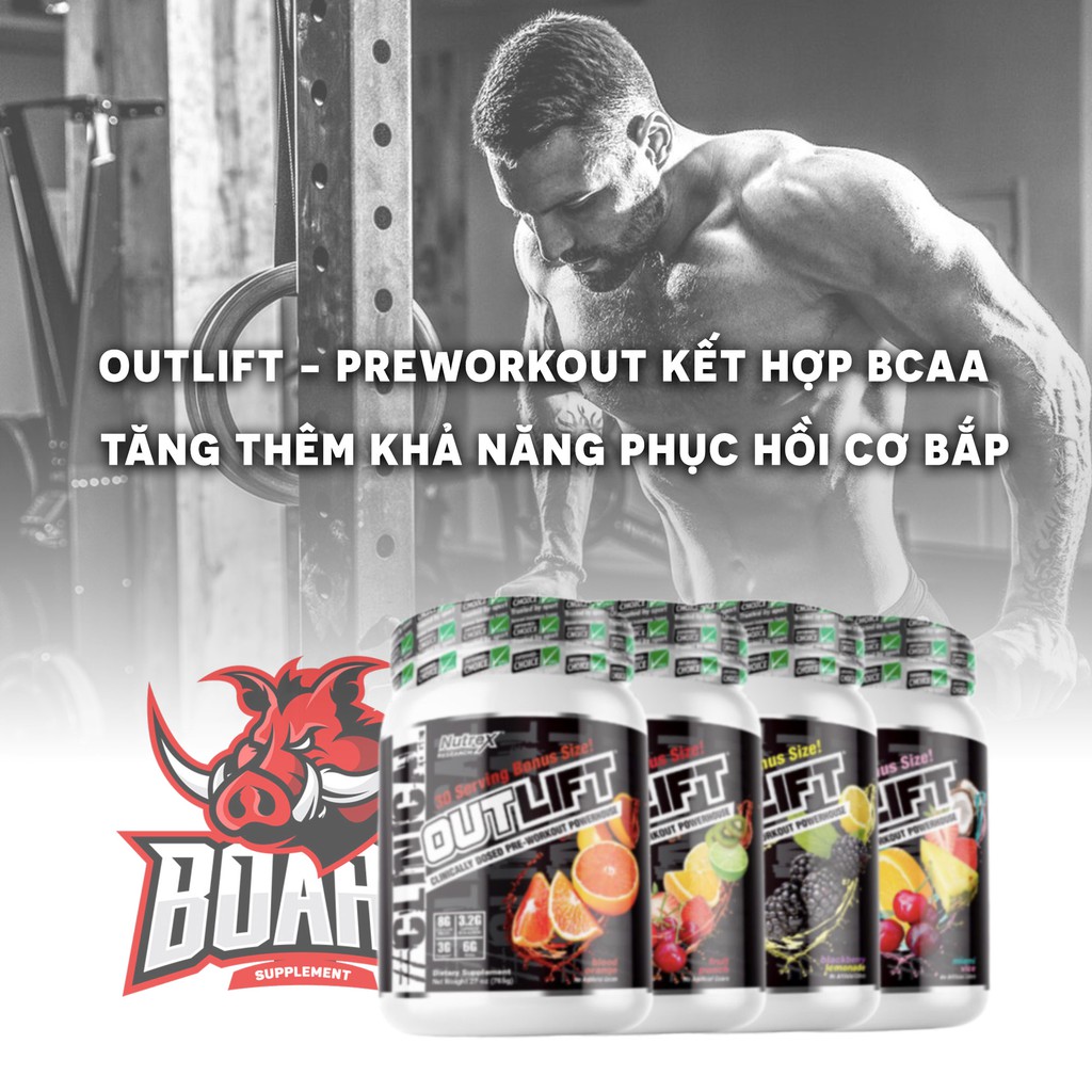 TĂNG SỨC MẠNH OUTLIFT PREWORKOUT - TĂNG SỨC MẠNH TRƯỚC TẬP(20 lần dùng)