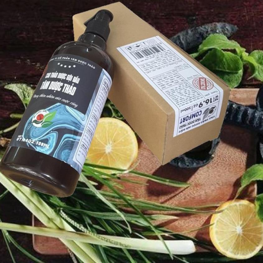Cao thảo dược gội đầu Tâm Dược Thảo 500ml (Dòng hiện đại tiện lợi) 100% tự nhiên kích thích mọc tóc, chống rụng tóc
