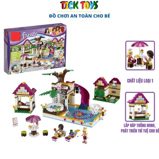 HỘP XẾP HÌNH LEDUO KIỂU LEGO FRIENDS - CÔNG VIÊN NƯỚC THÀNH PHỐ 696 CHI TIẾT - XẾP HÌNH LEGO CON GÁI