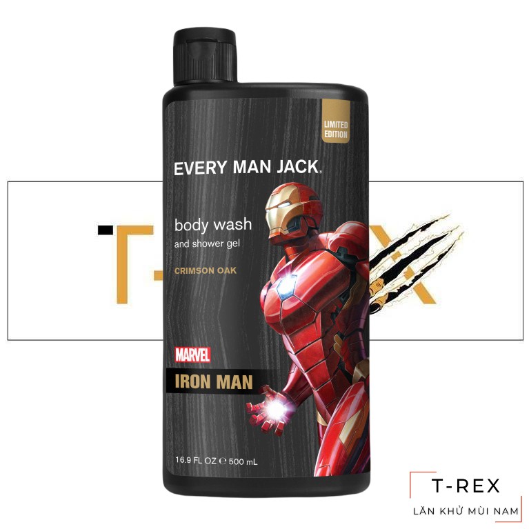 Sữa Tắm Every Man Jack Crimson Oak Marvel Iron Man Limited Edition 500ML