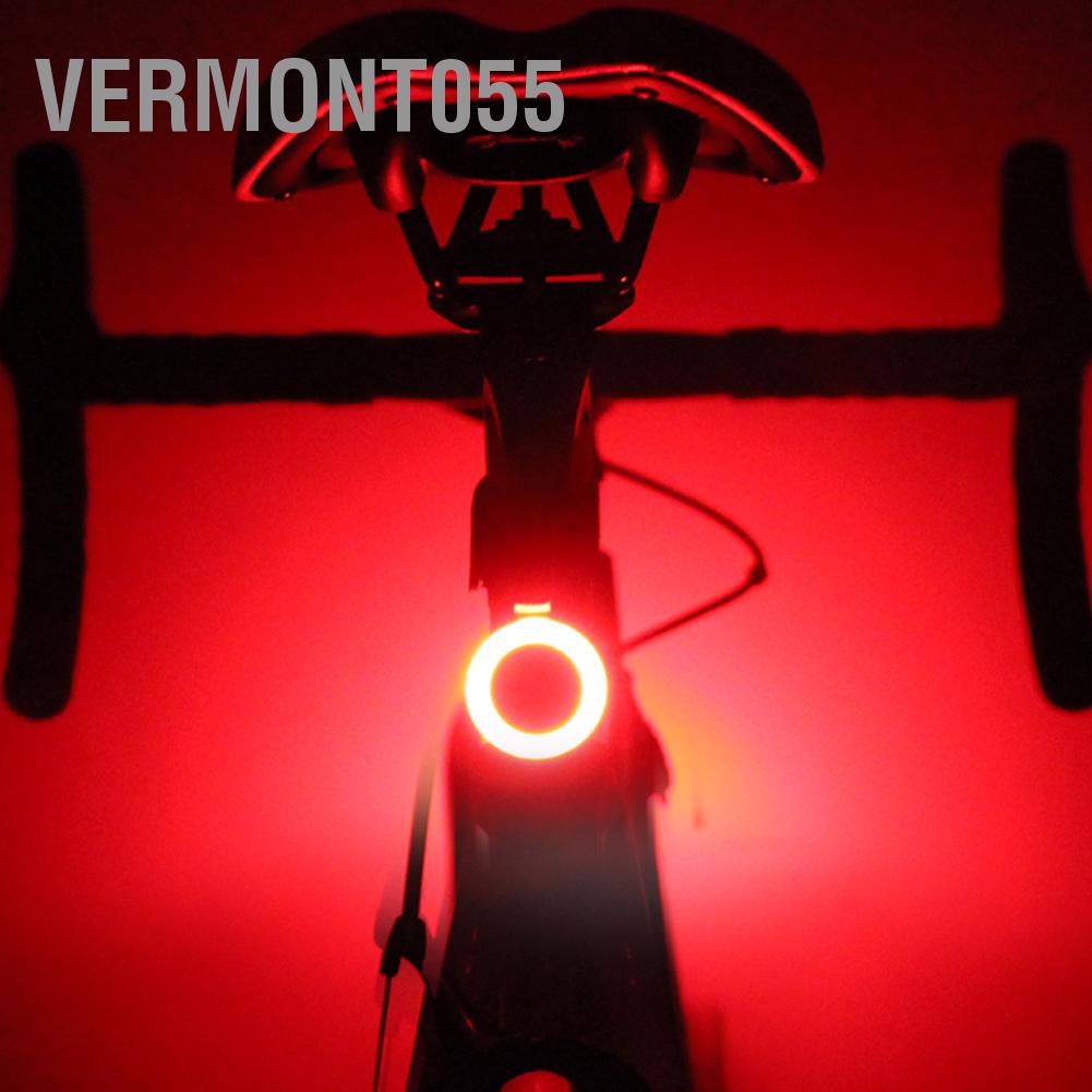 💯Có thể bán buôn😁 Đèn hậu LED chống thấm nước sạc USB màu đỏ cho xe đạp leo núi MTB 💖Hàng giao ngay💖 vermont055