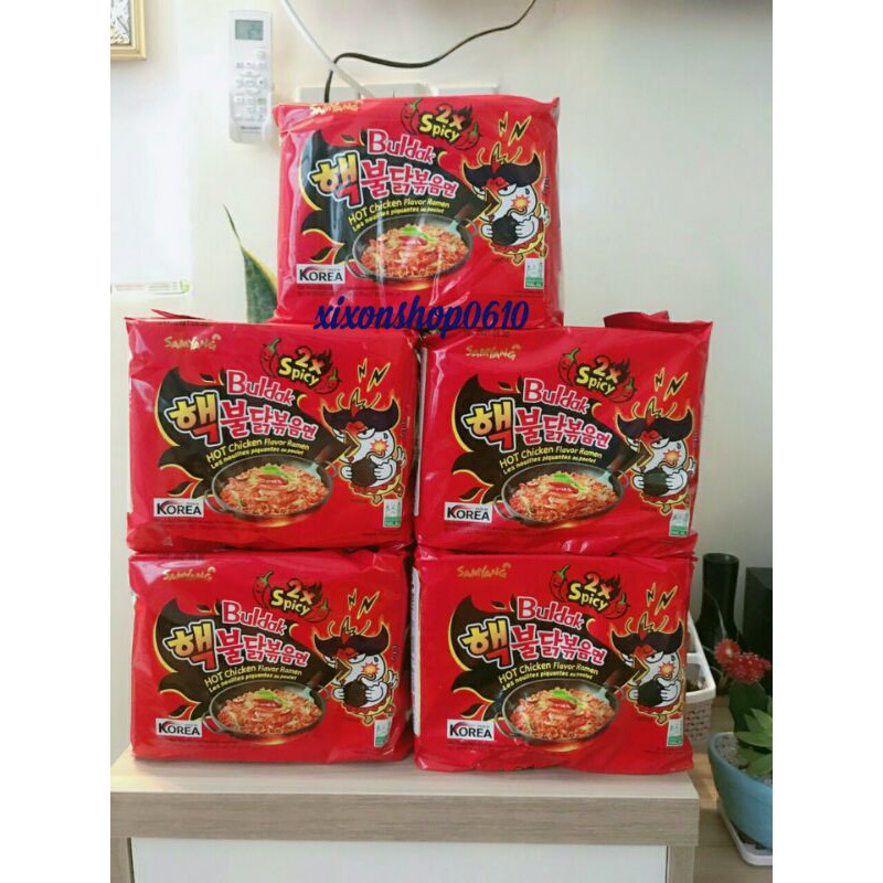 COMBO 5 GÓI MÌ CAY 2X SPICY SAMYANG  (140g) CỦA HÀN QUỐC