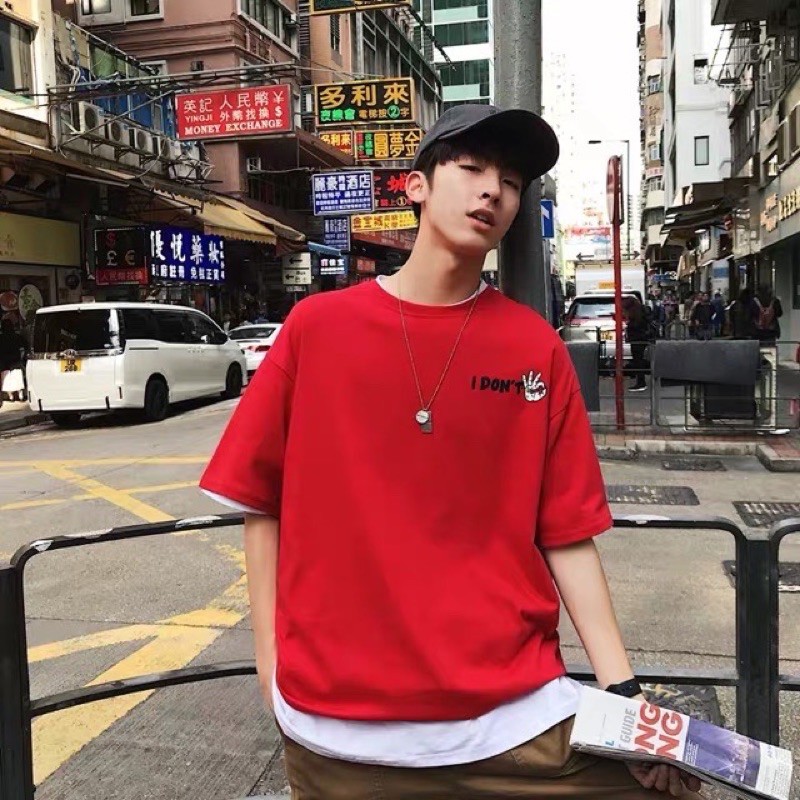 Áo thun tay lỡ dáng rộng unisex dưới 75kg tabistore- Dont panic