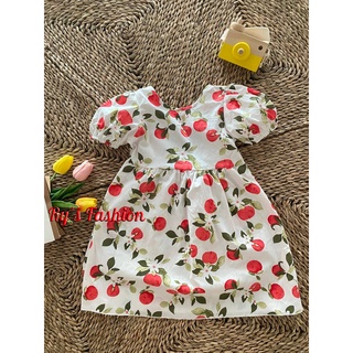 Váy hoa bé gái cotton A01