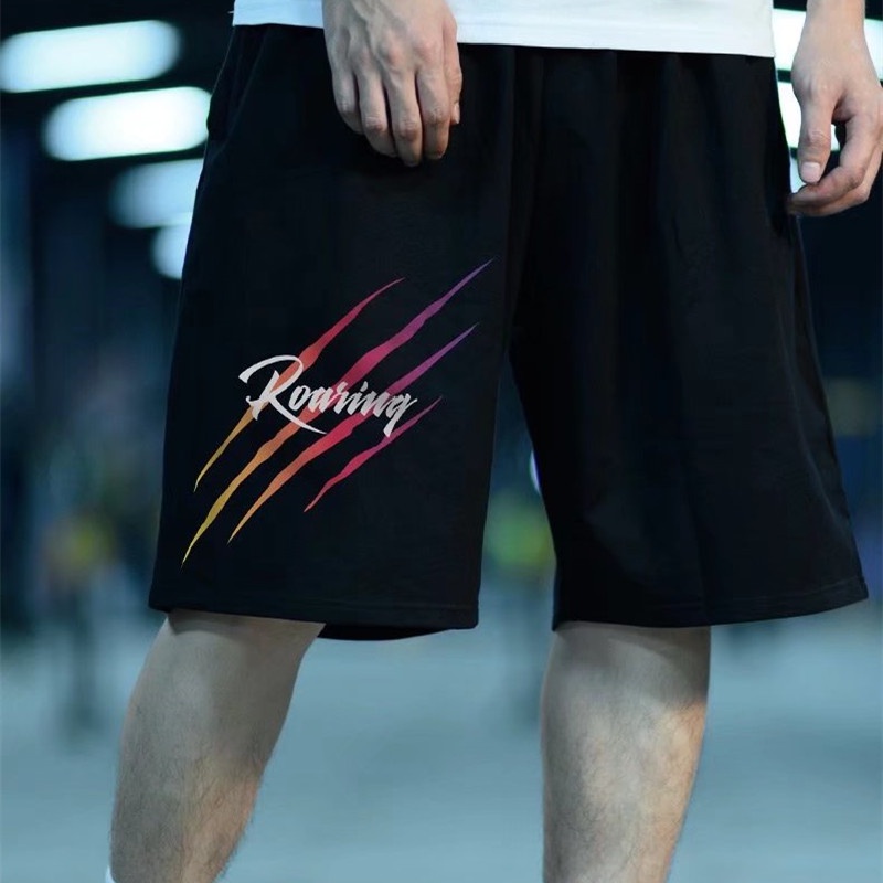 Quần Short Nam Dáng Rộng In Chữ Phong Cách Hip Hop Size M-8XL