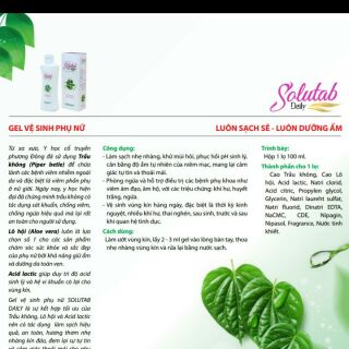 Dung dịch vệ sinh phụ nữ Solutab