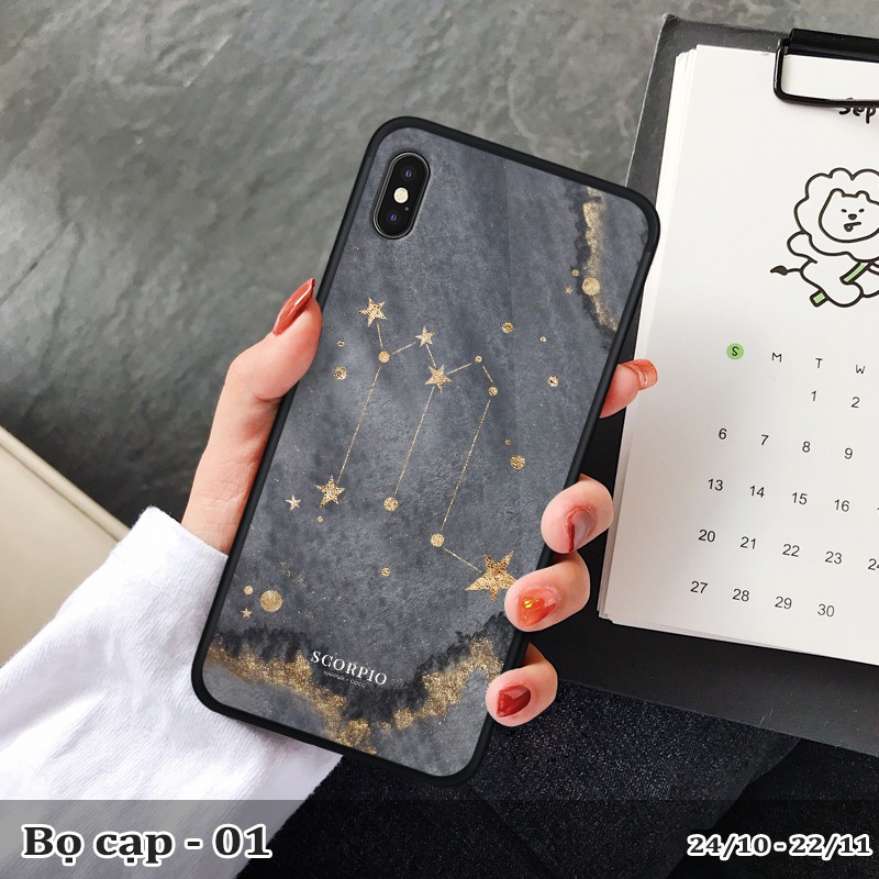 Ốp kính Iphone Xs Max in cung hoàng đạo