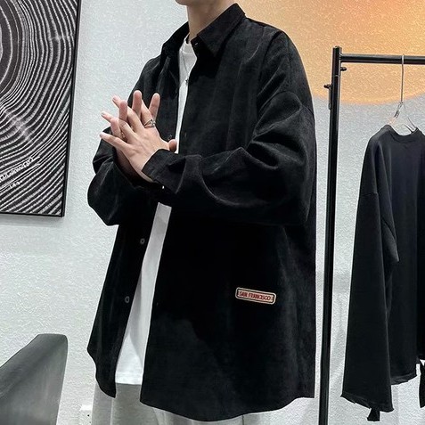 Áo khoác sơ mi tay dài size lớn phong cách Nhật cổ điển dành cho nam M-3XL