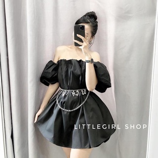 Váy trễ vai nữ bèo tầng tiểu thư bánh bèo ulzzang Hàn Quốc