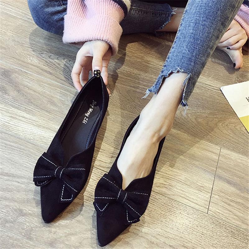 Giày Búp Bê Đế Bằng Kiểu Hàn Quốc Thời Trang Xuân Thu Cho Nữ