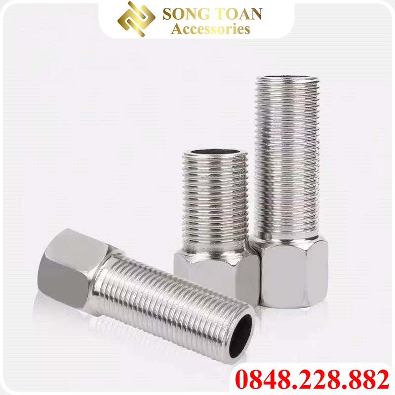 Lơ đều ren trong ren ngoài dân dụng BSP - Bằng Inox (Adaptor female to male) Sơ mi cả rá ngược