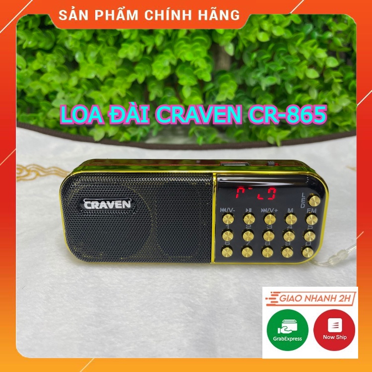 Loa Đài Craven CR-865 Nghe Thẻ Nhớ,FM,Radio. Loa Mini Tắm Ngôn Ngữ Cho Bé. Dễ Dàng Sử Dụng. Bảo Hành 12 Tháng