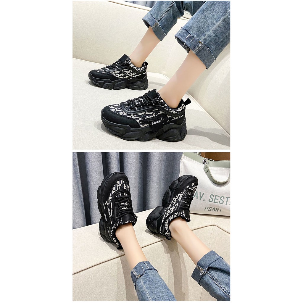 GIÀY SNEAKERS NỮ 2 MÀU. ĐỘN ĐẾ 5PHÂN TĂNG CHIỀU CAO. TRẺ TRUNG NĂNG ĐỘNG,DỄ PHỐI ĐỒ. | BigBuy360 - bigbuy360.vn