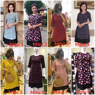 Bán Sỉ Đầm giả áo dài tay lỡ cách tân