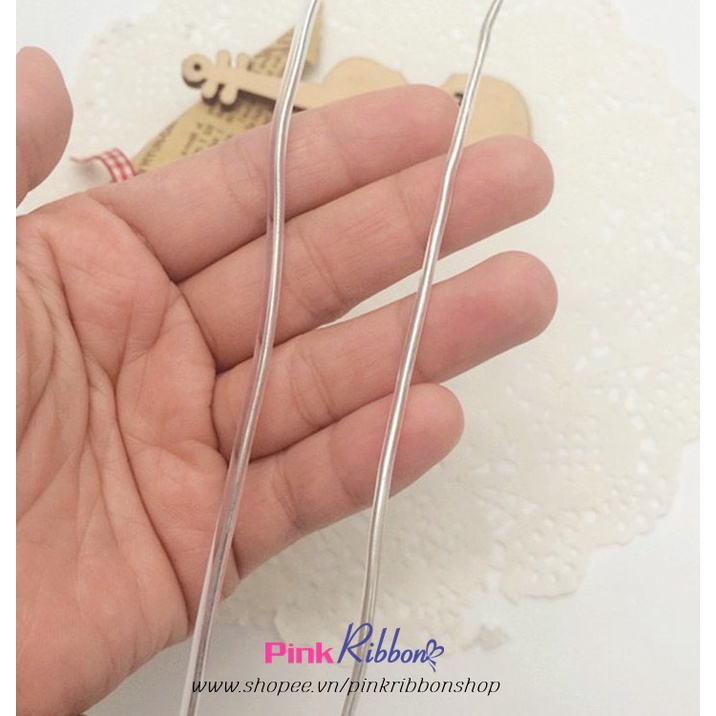 Dây kẽm bọc nhựa mềm màu trong suốt 1.5-2mm làm đồ handmade