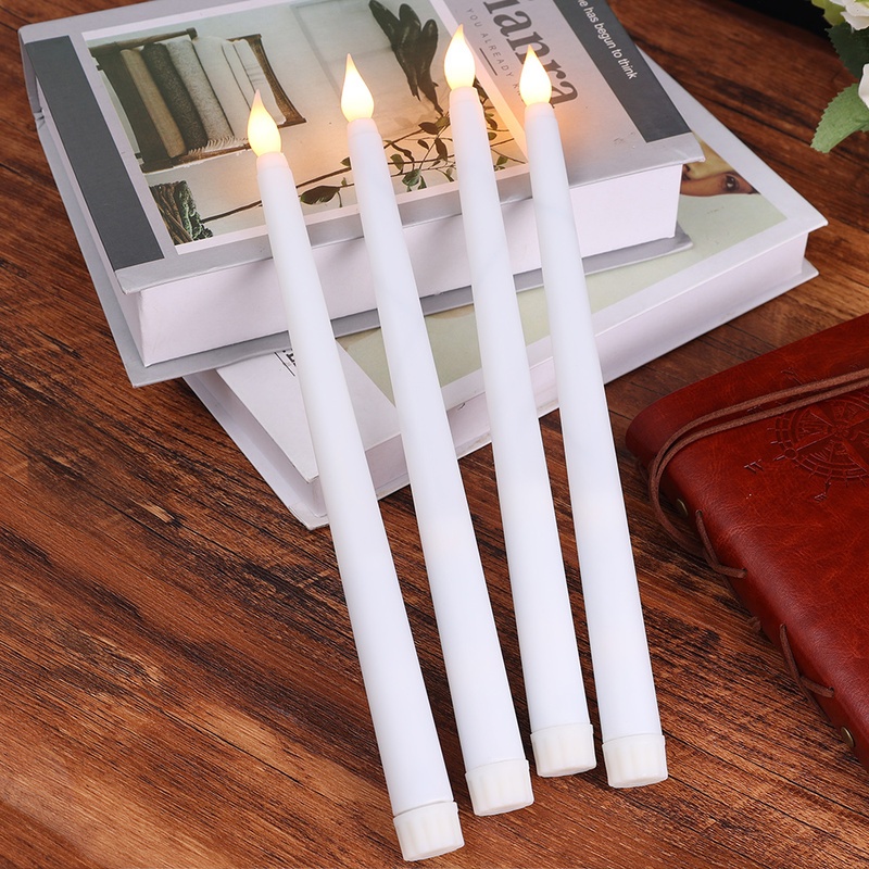 1/3 Đèn LED Hình Nến Dài Chạy Bằng Pin Dùng Trang Trí Tiệc