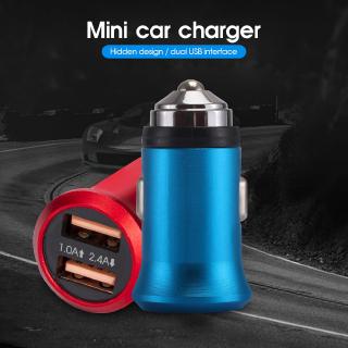 Sạc xe hơi mini cho iPhone Android 2.4A 2 cổng USB