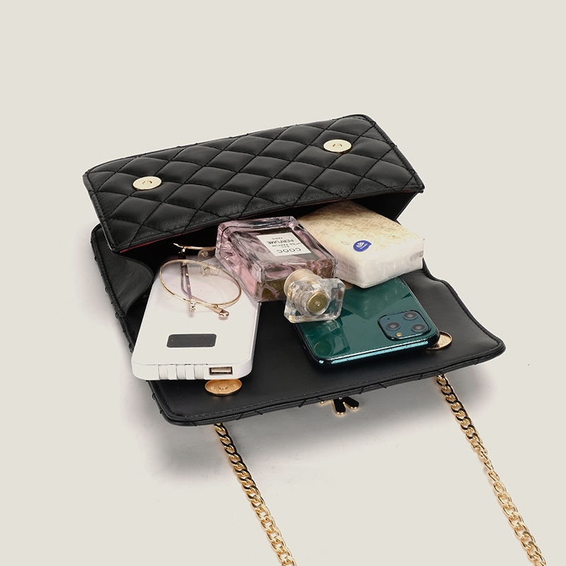 🌸Hàng Order🌸 Túi Xách Nữ CEEKAY Kẻ Lưới Da Trần Quai Da Phối Xích Kèm Vật Trang Trí Sang Chảnh Nữ Tính 🌸Hàng Quảng Châu