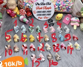 Hoa Bột Nail set 2 bông Hoa Sen Trang trí móng