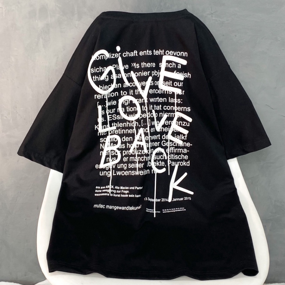 Áo Thun Nam, Nữ Tay Lỡ Unisex GIVE LOVE BACK Form Rộng Phong Cách Ulzzang