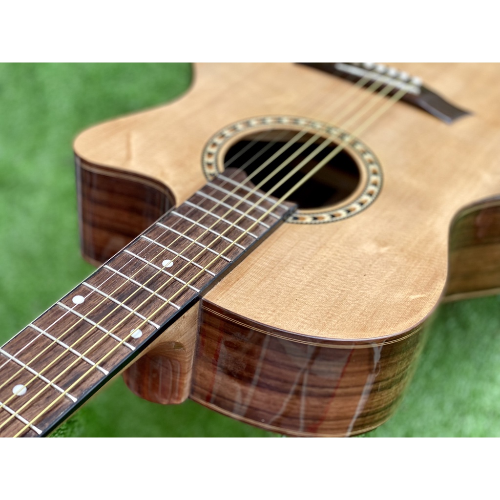 Đàn Guitar Acoustic Gỗ Cẩm Ấn Có Vát Bavel Lắp Khóa Derjung Chính hãng ST-F45