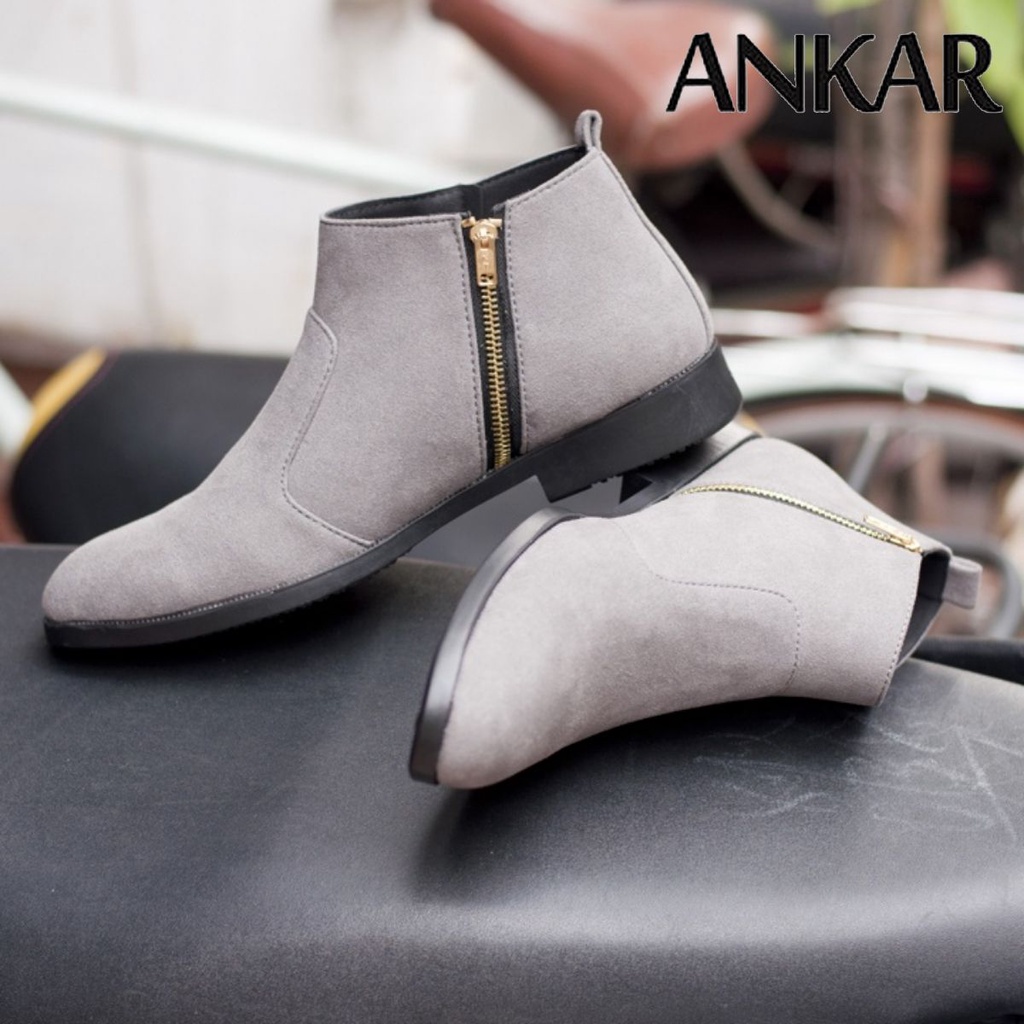 Giày Cao Cổ Nam ANKAR Dáng Chealsea Boot Chất Đẹp Cao Cấp,Đế Khâu Siêu Bền, Tăng Chiều Cao 3cm Đủ size CB521-BX VN