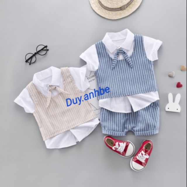 Bộ giả vest bé trai
