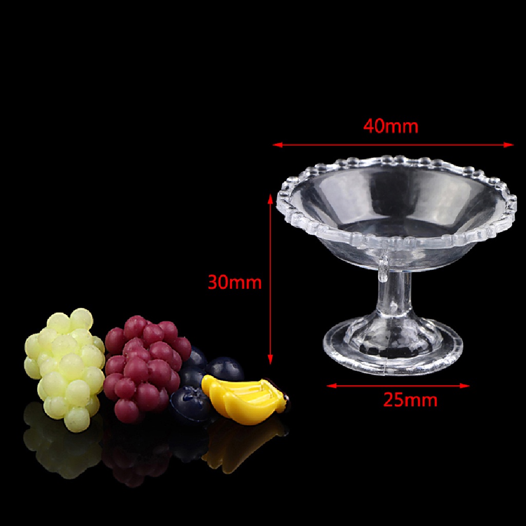 SU 1Set 1:12 Dollhouse Miniature Dessert Pan Cake Stand Fruit Tray W/Fruit DecorToy n