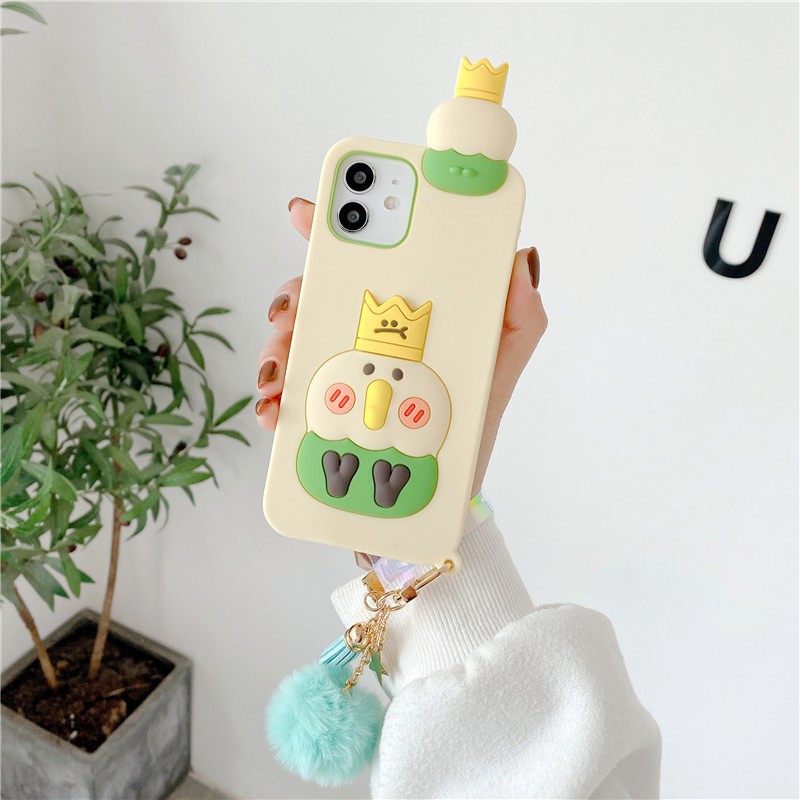 iPhone 11 Pro Max / iPhone12 / iPhone X / iPhone 7 Plus / iPhone 8 / iPhone 6 Crown Parrot Silicone chống rơi vỏ điện thoại